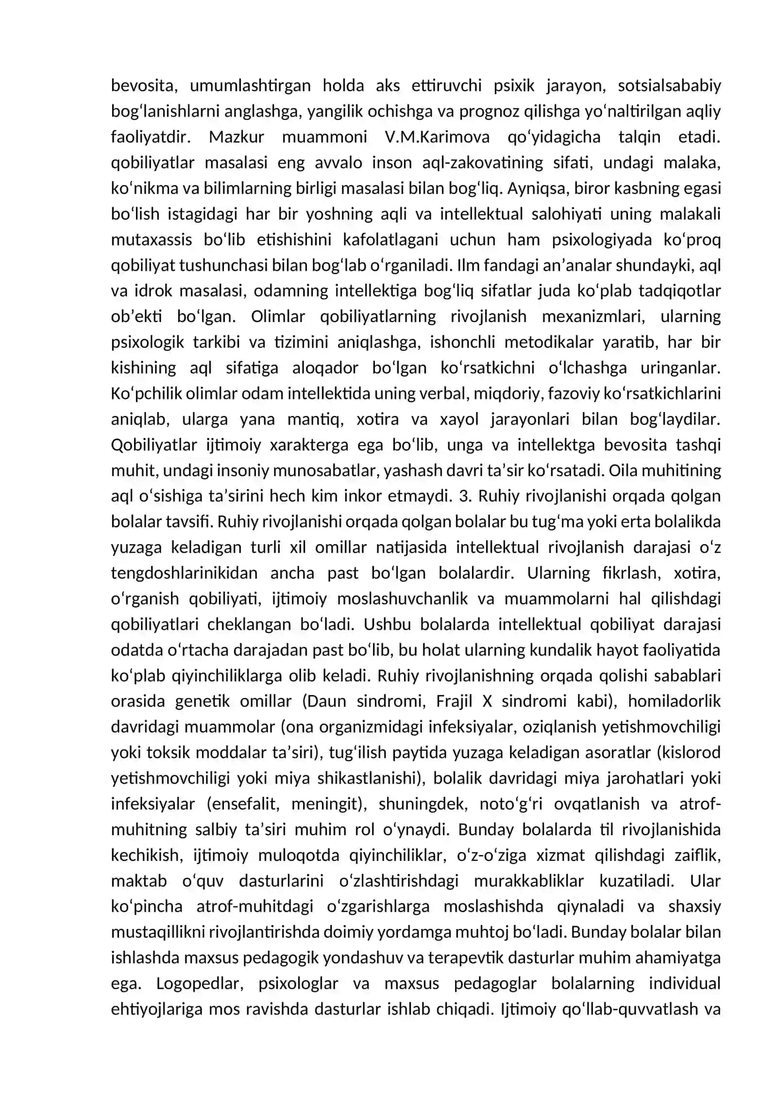 Turli darajadagi intellektual yetishmovchiligi bo‘lgan bolalar uchun inklyuziv ta’lim strategiyalari va ularni amalga oshirish shart-sharoitlari 4