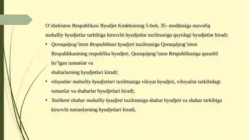 Davlat byudjeti daromadlari tushunchasi va tizimi 4
