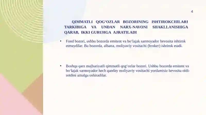 QIMMATLI QOG‘OZLAR BOZORINING MOHIYATI 4