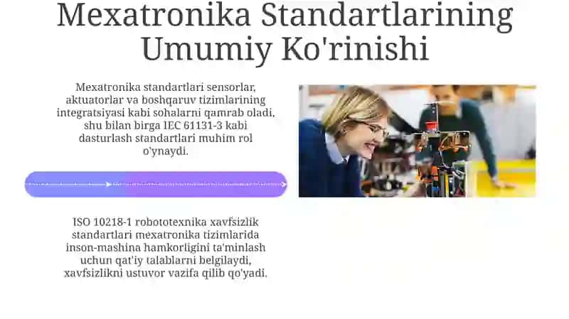 Mexatronika yo'nalishdagi qo'llaniladigan asosiy standartlar tahlili 4