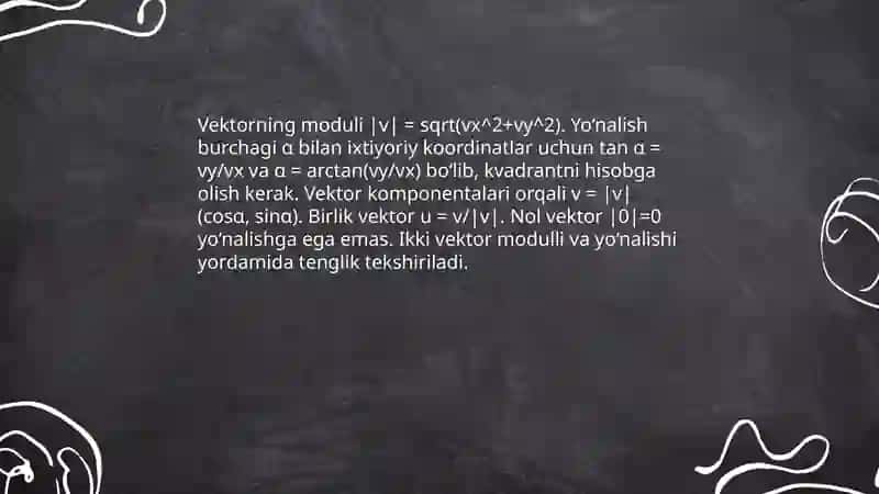 Tekislikda vektorlar va ular ustida amallar 4