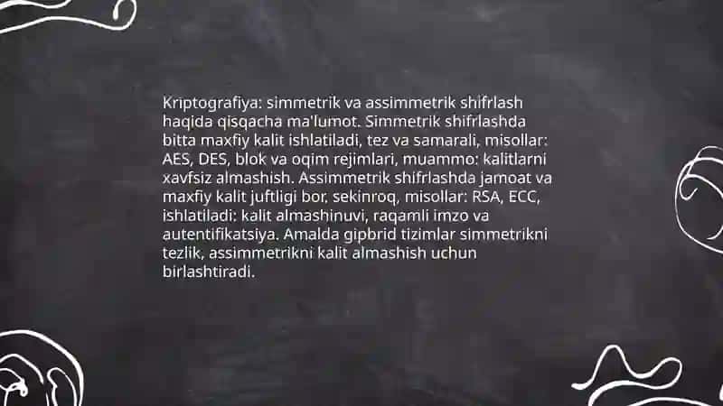 Axborat tizimlarida axborotni himoya qilish usullari 4