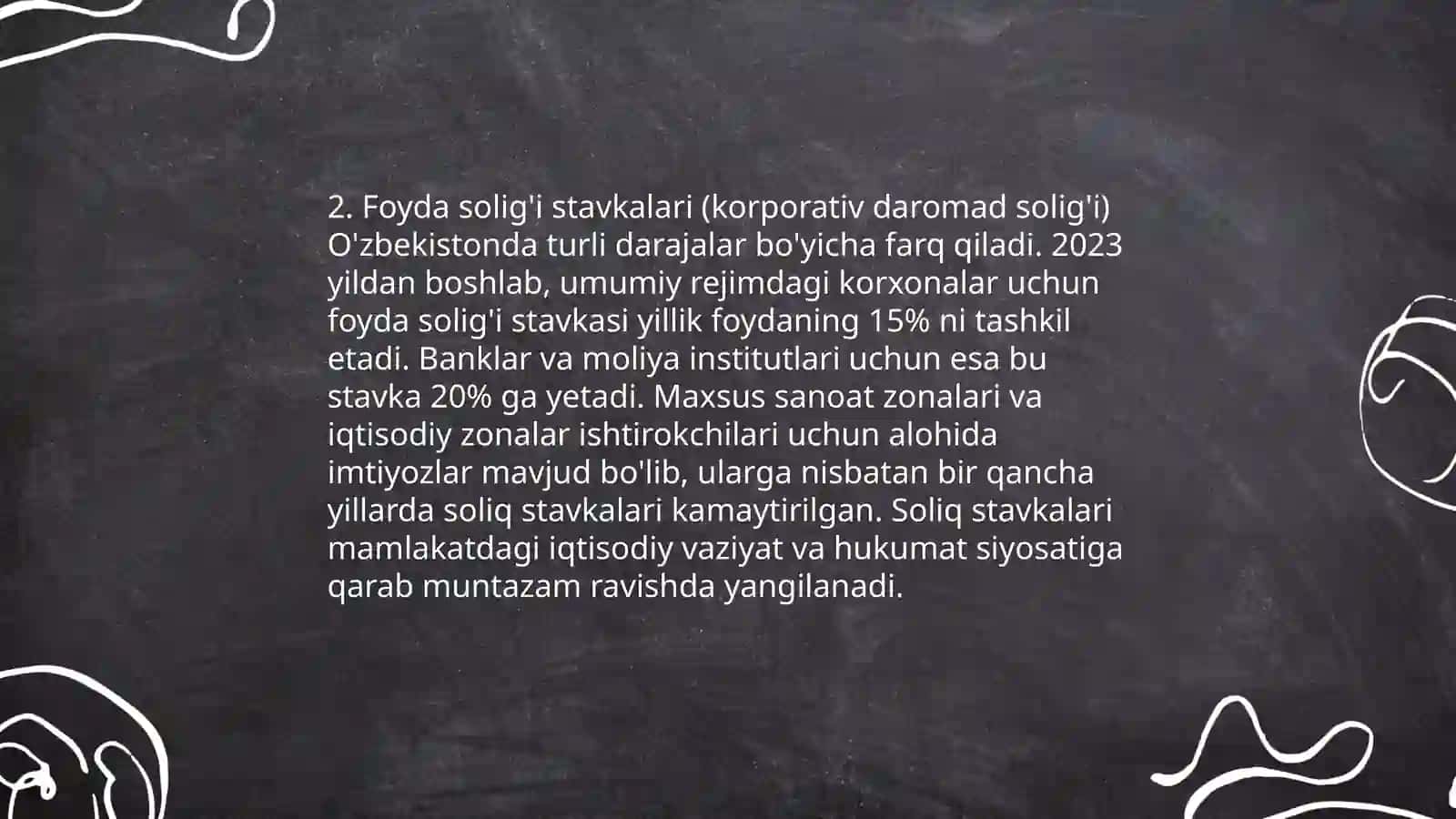 Foyda solig'i hisoboti va hisobot shaklini to'ldirish 4