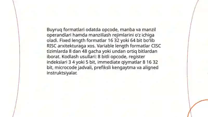 Buyruqlar tizimi arxitekturasi 4