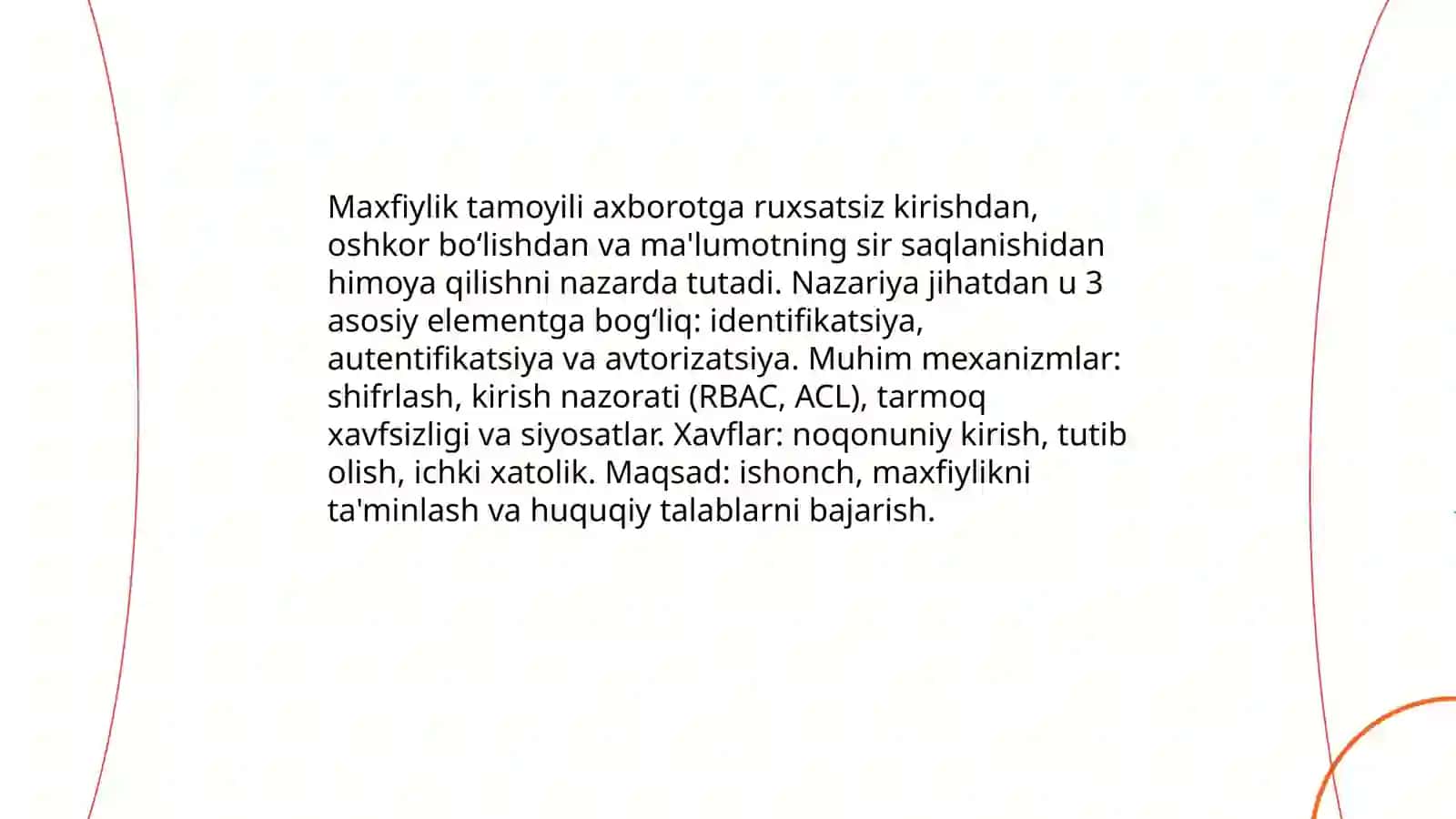 Axborot xavfsizligi va uning asosiy tamoyillari 4