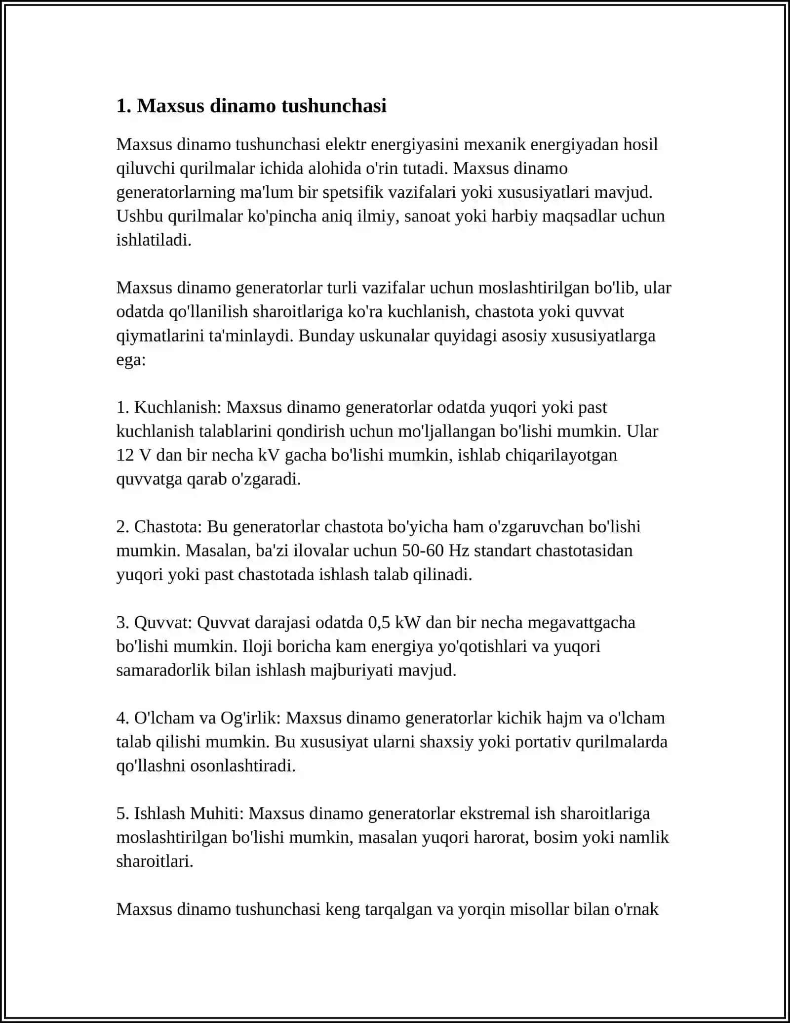 MAXSUS DINAMO MUNOSABATLAR QISMAN TARTIBLANGAN TÒPLAMLAR 4