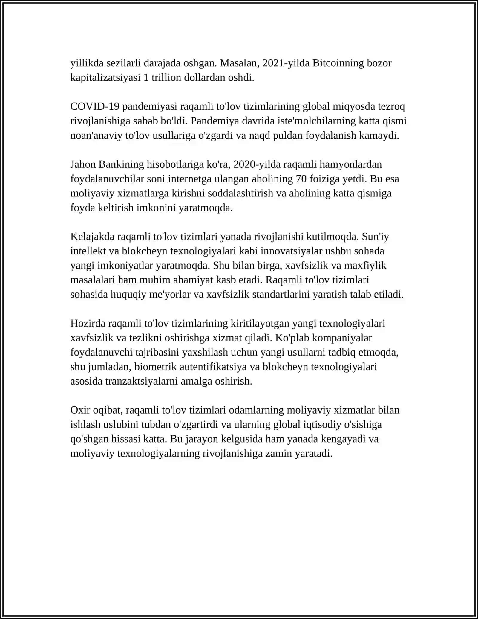 MA'LUMOTLAR BAZASINING KUNDALIK HAYOTDA QO'LLANILADIGAN MISOLLARI 4