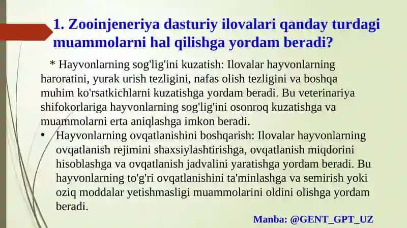 Internetda Zooinjeneriyaga oid dasturiy ilovalarni qidirish va ulardan foydalanish yo‘llari 4