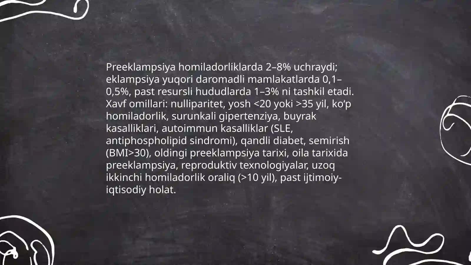 Homiladorlik va tug’ruq davrida gipertenziv xolatlar. Eklamsiya preeklamsiya. Klinika va tashxislash 4