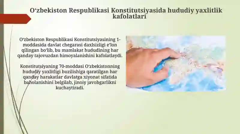 Oʻzbekiston hududi va chagarasining daxlsizligi 4