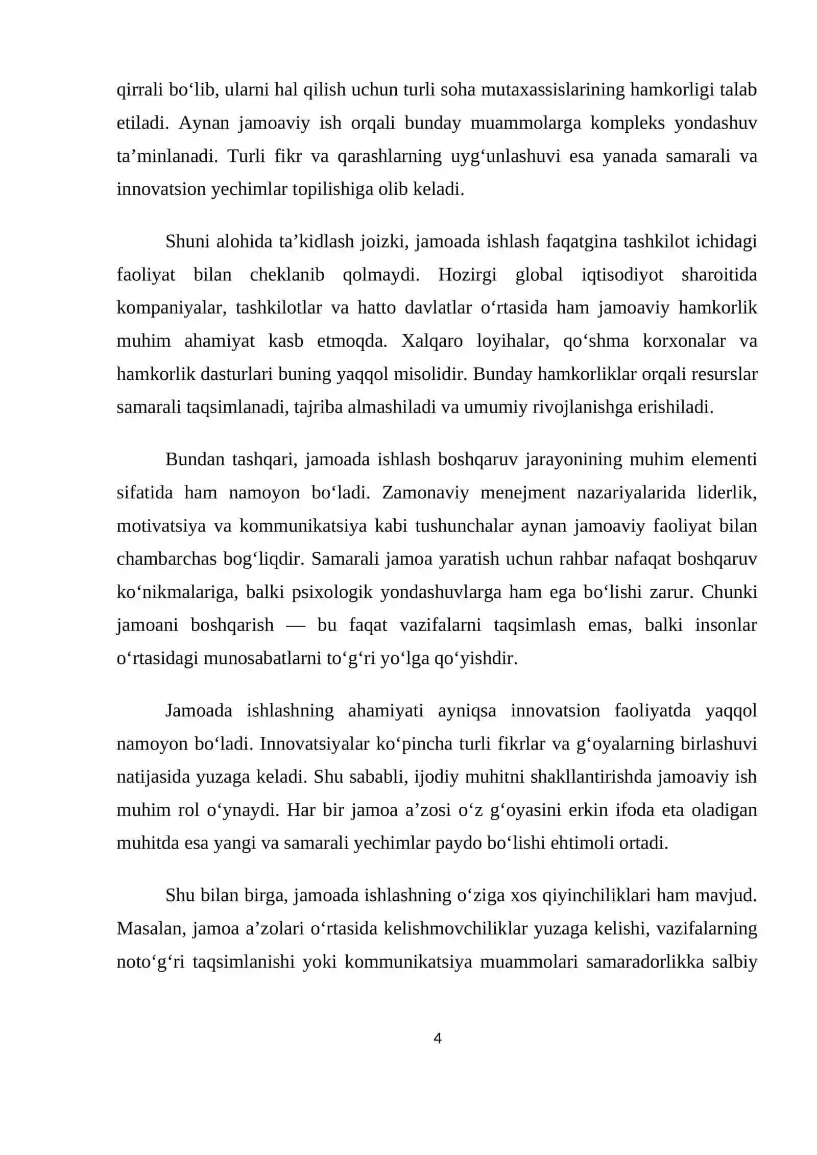 Jamoada ishlash (teamworking) va uning afzalliklari 4