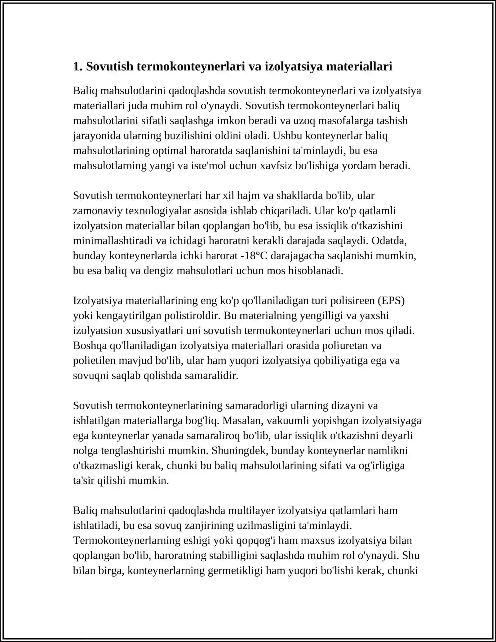 BALIQ MAHSULOTLARI UCHUN QADOQLASH MATERIALLARI 4