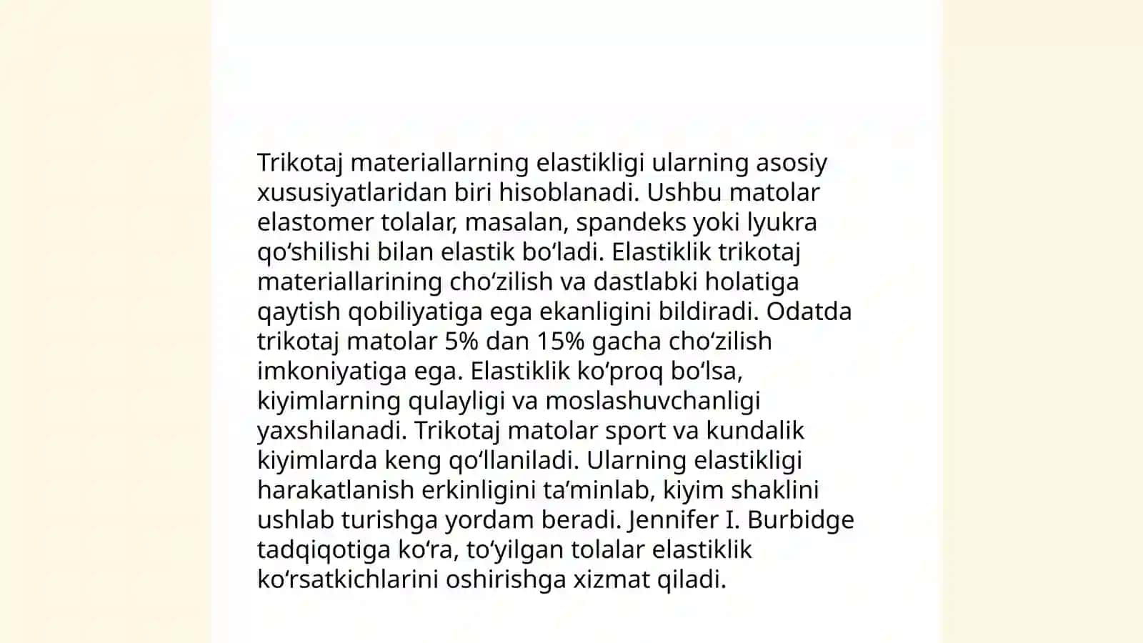 Trikotaj materiallar xususiyatlari 4