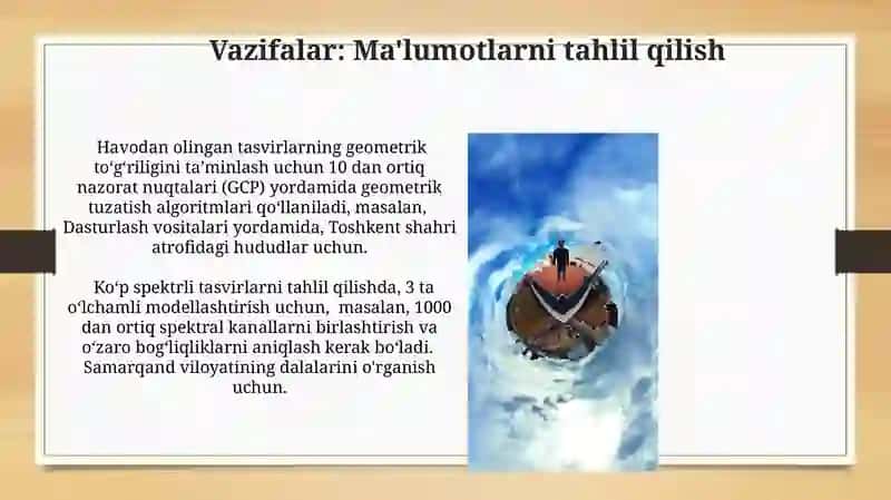 Aerosuratlarni transformatsiya qilish usullari, maqsadi va vazifalari 4