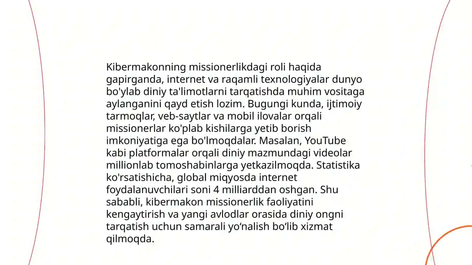 Missionerlik targʻibotining zamonaviy uslublari 4