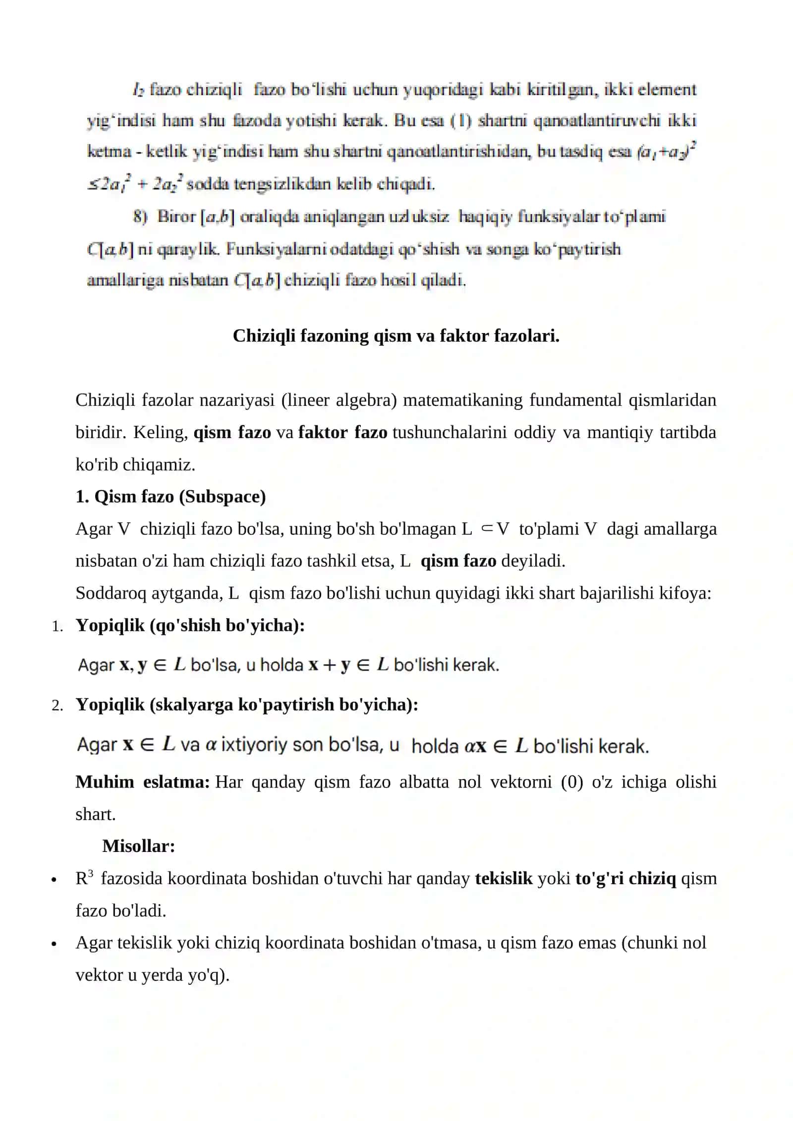 Chiziqli fazolar 4