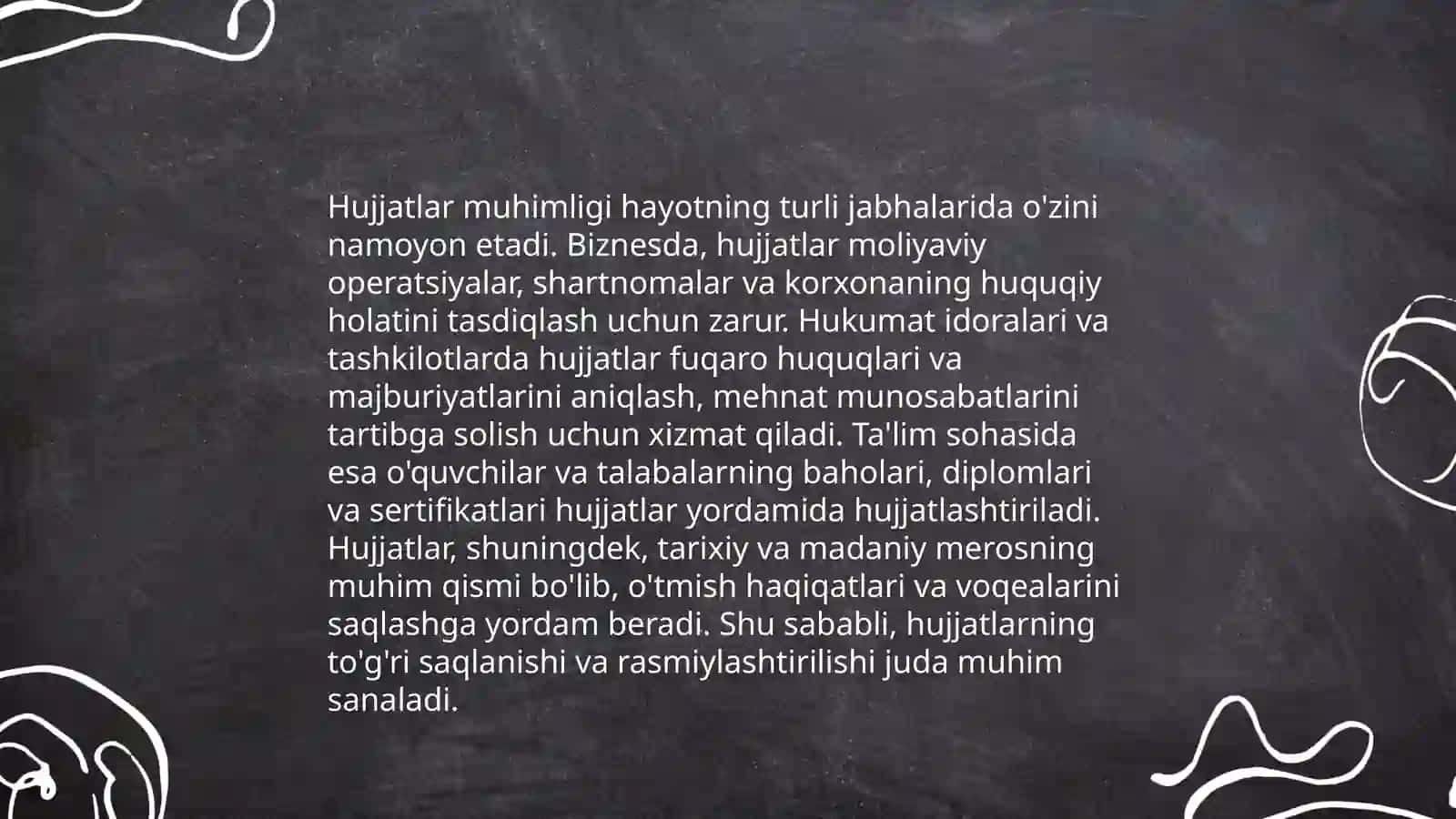 Hujjatlardagi zaruriy qismlar.Hujjatlarning paydo bo‘lishi va tarixi 4