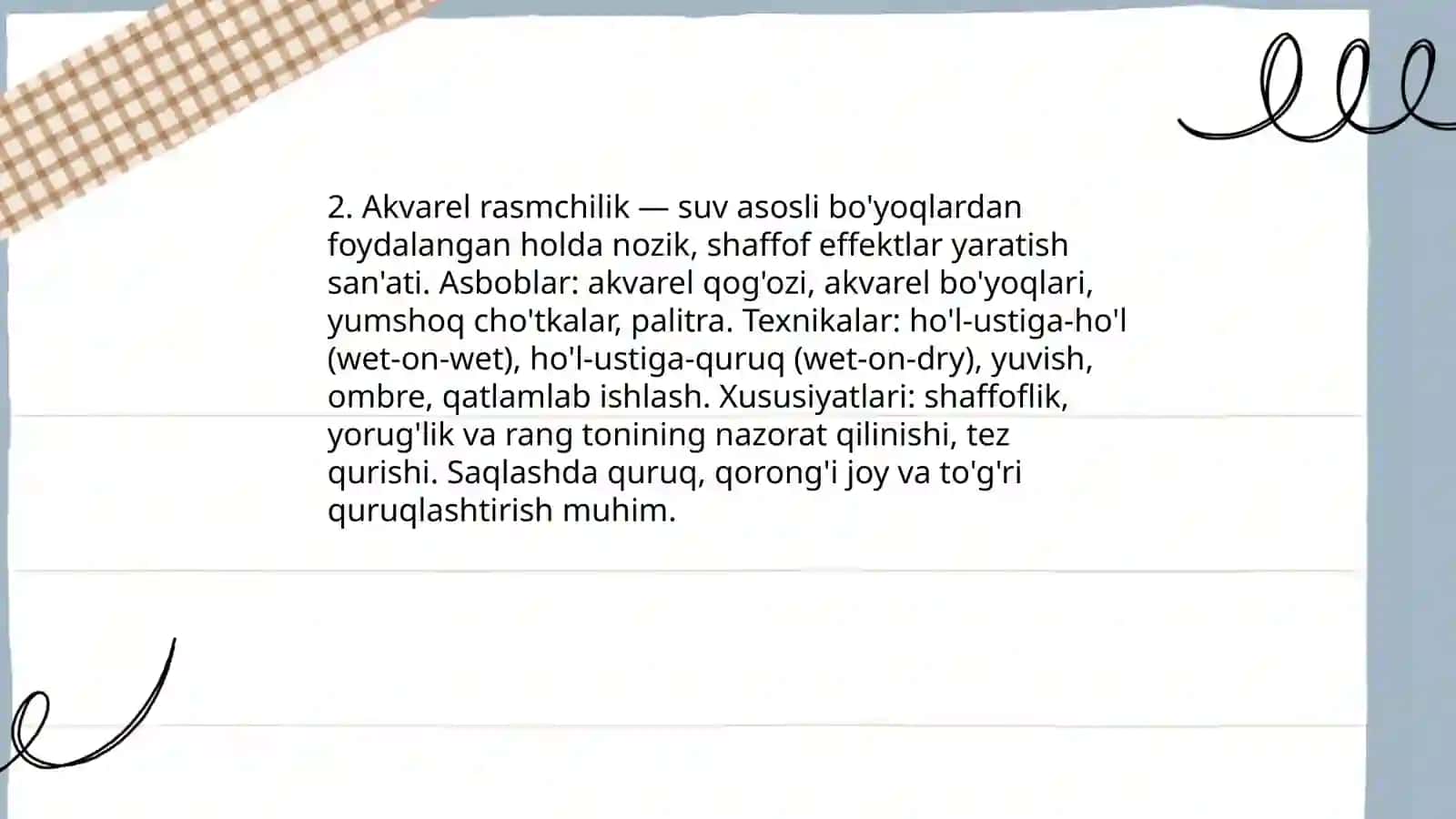 Tasviriy faoliyat turlari 4