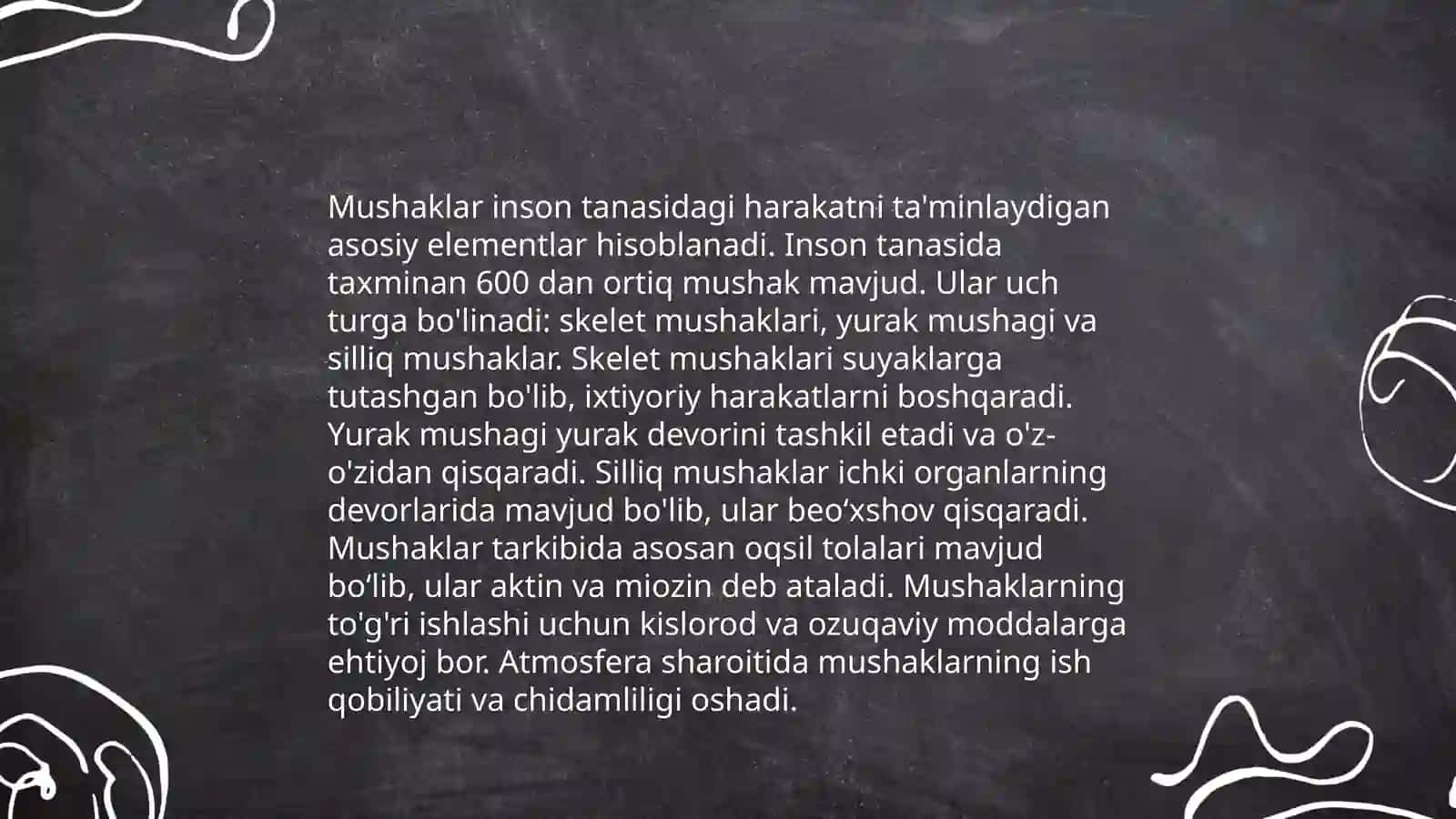 Mushaklarning ishi va biomexanikasi. Lesgaft mushaklar to'g'risida ta'limoti 4