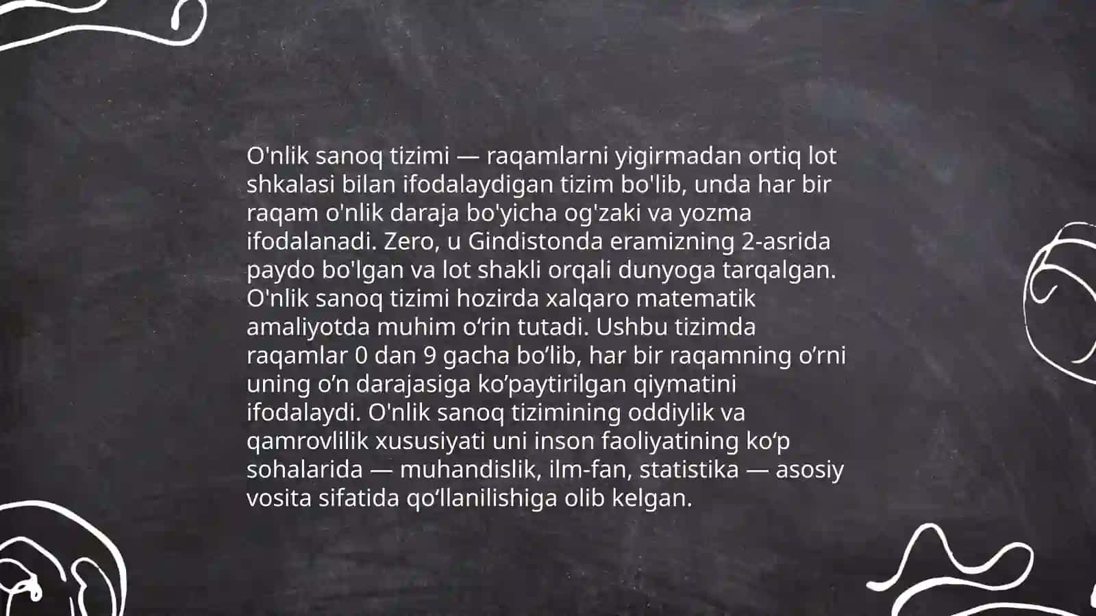 Raqamning ma'nosi va miqdori 4