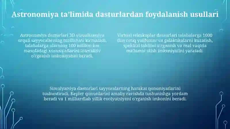 Astronomiya o'qitishda planetalar va yulduzlarni o'rganish uchun ilovalar 4