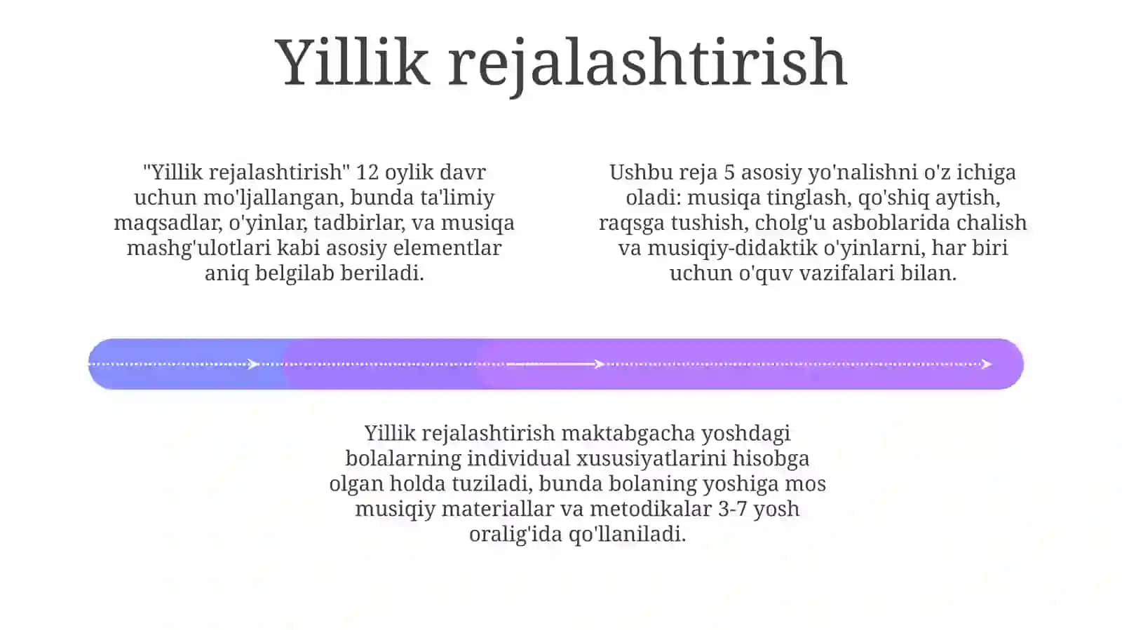 Maktabga tayyorlov yoshdagi bolalar uchun musiqa rahbarining asosiy ish rejasi 4