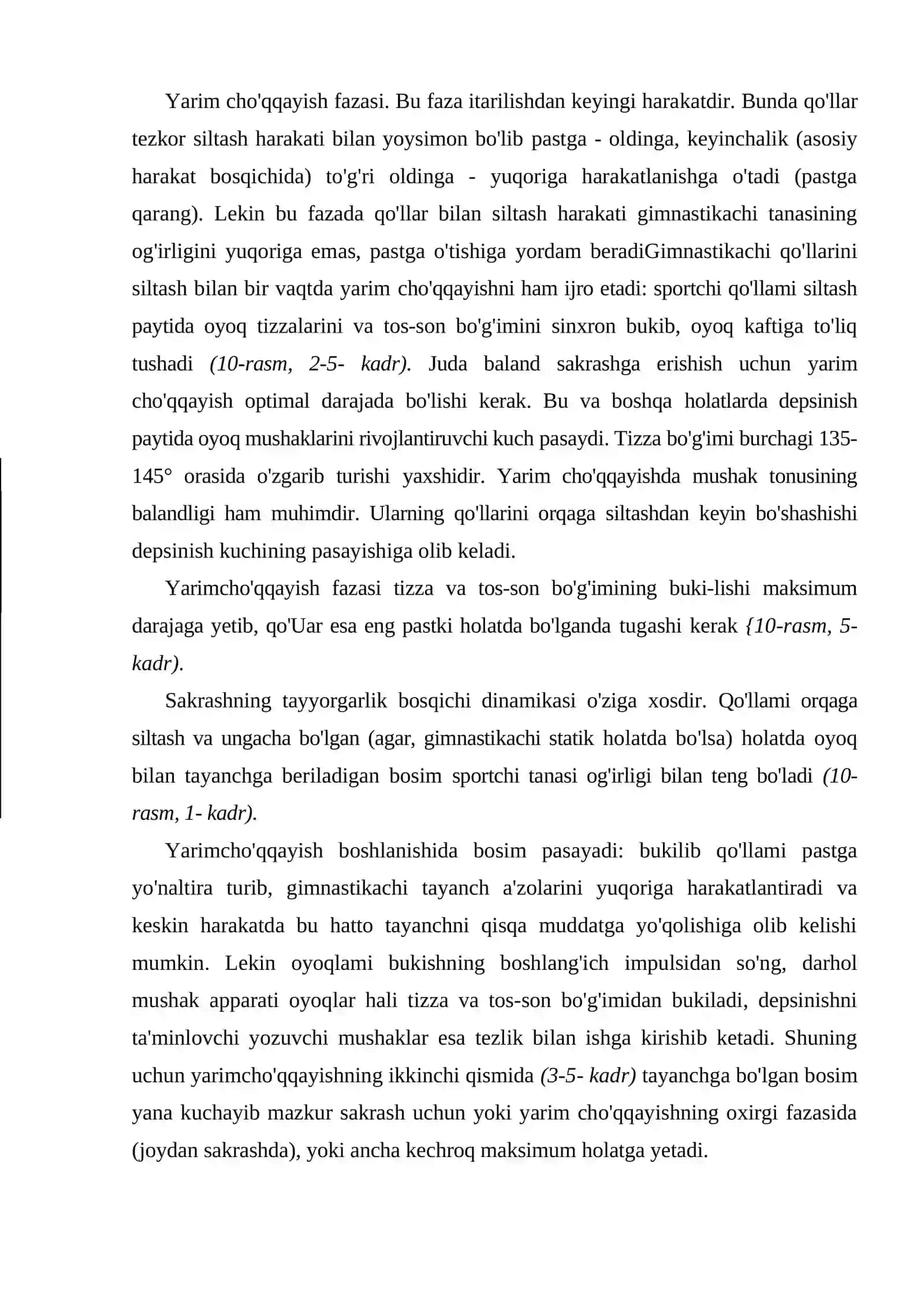 Sakrash texnikasi asoslari va uni o`rgatish uslubiyati 4