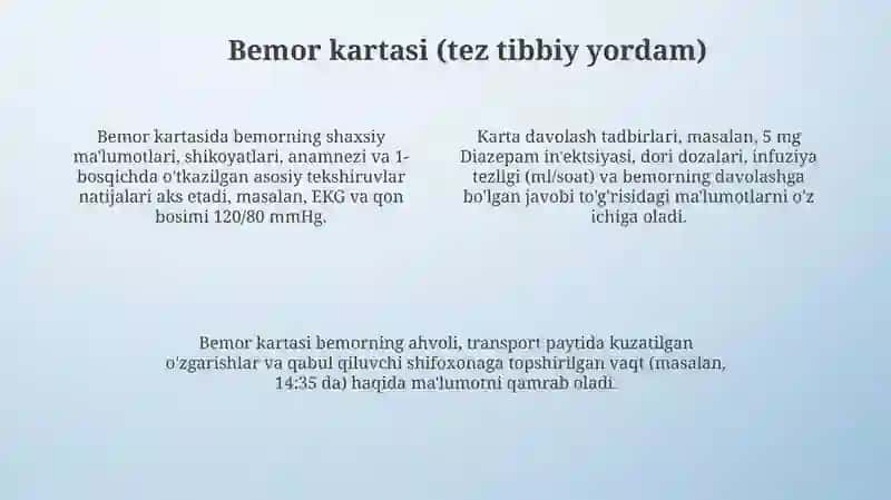 Tez tibbiy yordamda yuritiladigan hujjatlar 4