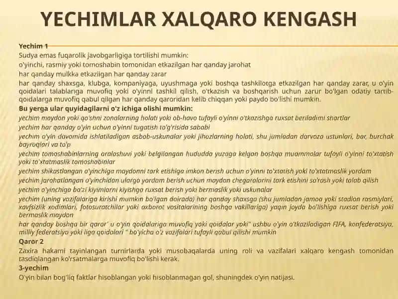 HAKAMLAR VA ULARNING FUTBOLDAGI VAZIFALARI 4