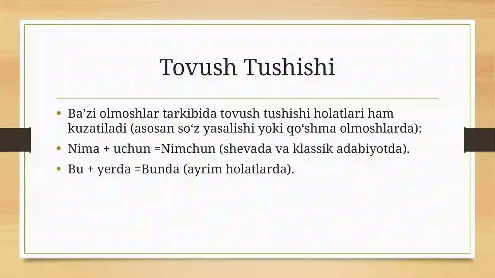 Olmoshlarda fonetik oʻzgarish 4