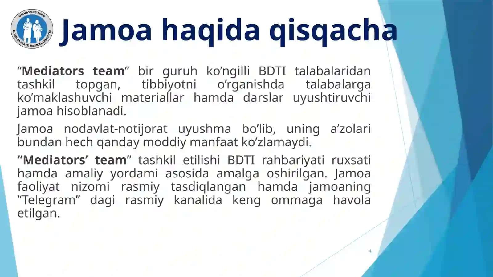 Mediatorlarning faoliyati 4