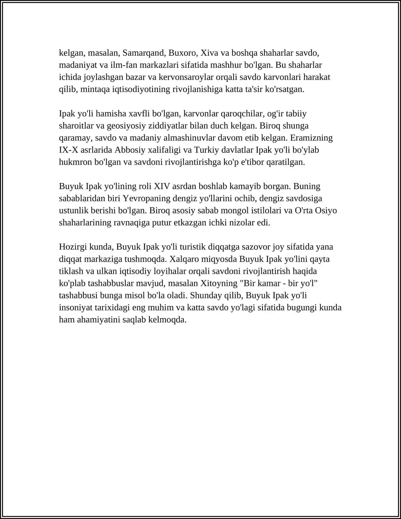 BUYUK IPAK YO'LINING SHAKILLANISH TARIXI 4