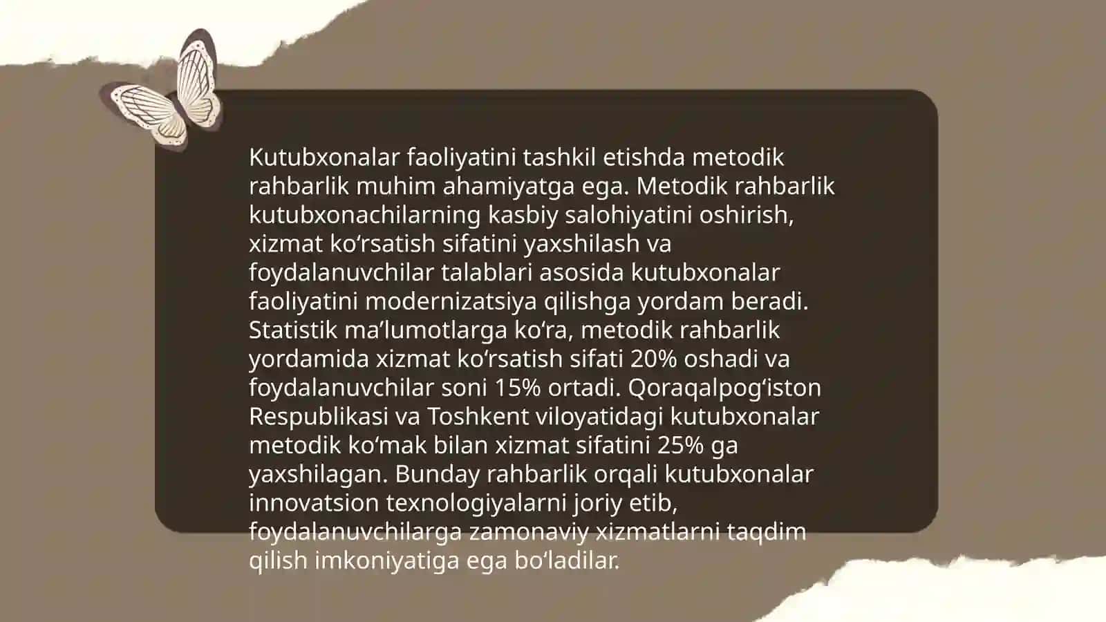Kutubxonalarga metodik rahbarlikni tashkil etish masalalari 4