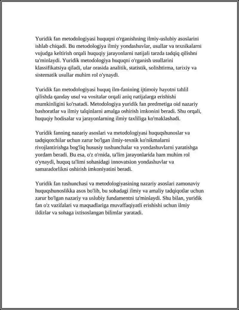 Yuridik fan tushunchasi va metodologiyasi 4