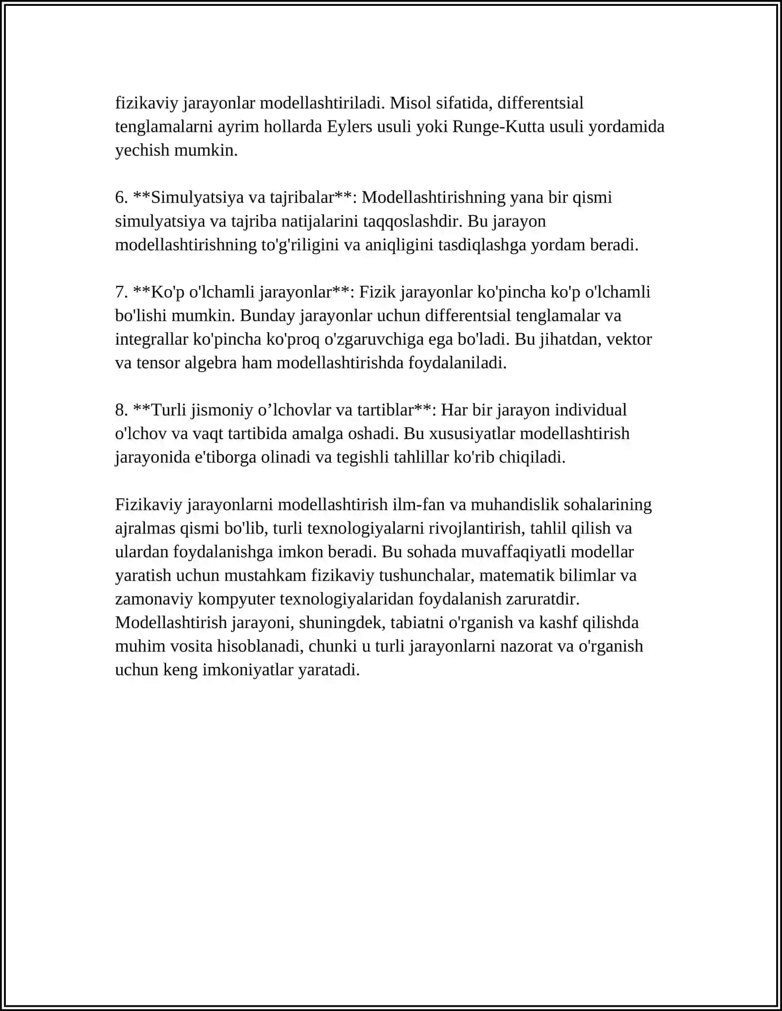 FIZIKAVIY JARAYONLARNI MODELLASHTIRISH IMKONIYATINI BERUVCHI PEDAGOGIK DASTURIY VOSITALAR MISOLIDA FIZIKAVIY JARAYONNI MODELLASHTIRISH 4
