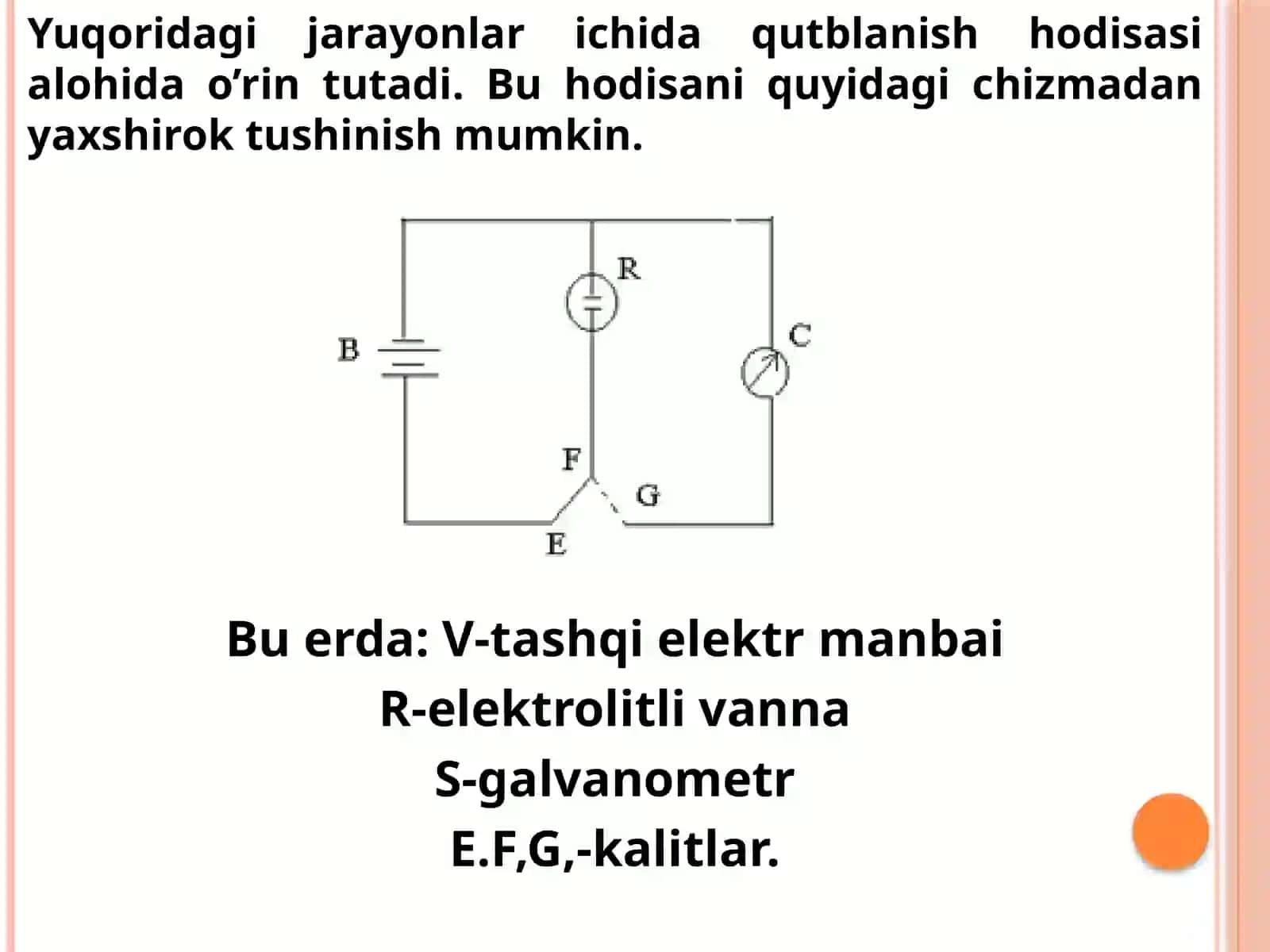 ELEKTROLIZ mavzusiga doir tayyor taqdimot va slaydi. 4