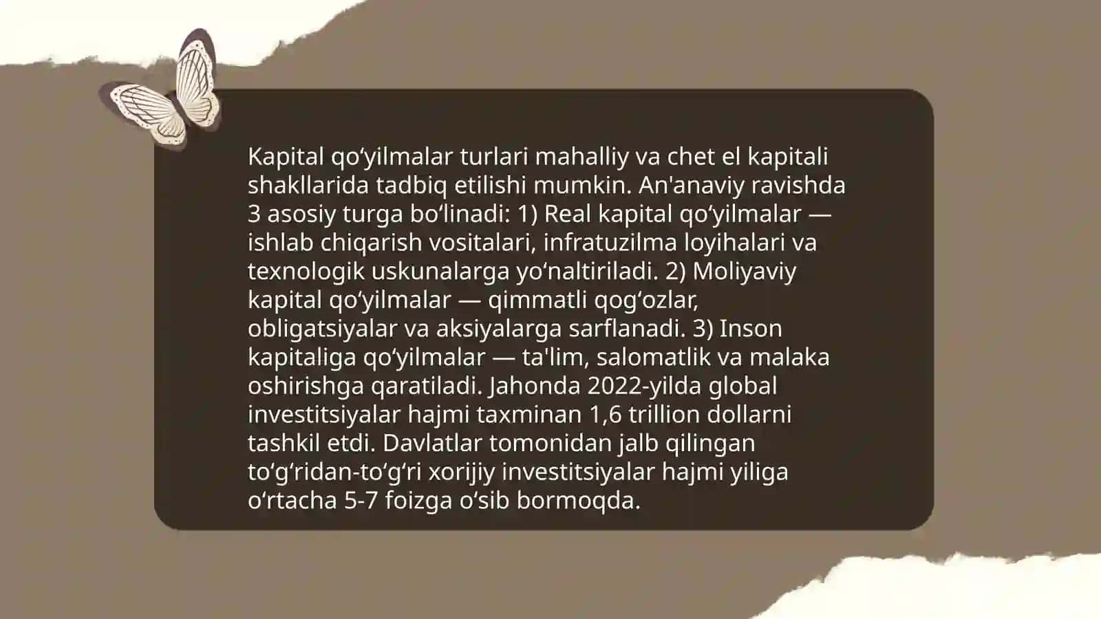 Kapital qoʻyilmalar va kapital bozori 4