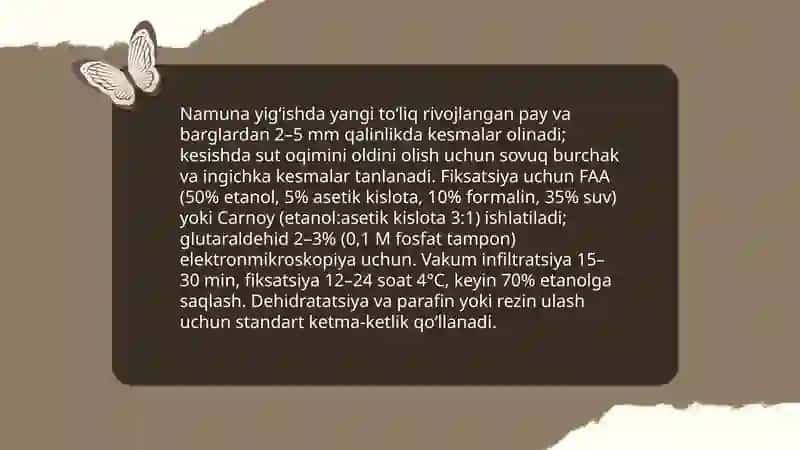 Oʻsimliklarda sut yoʻllarini mikroskopda kuzatish 4