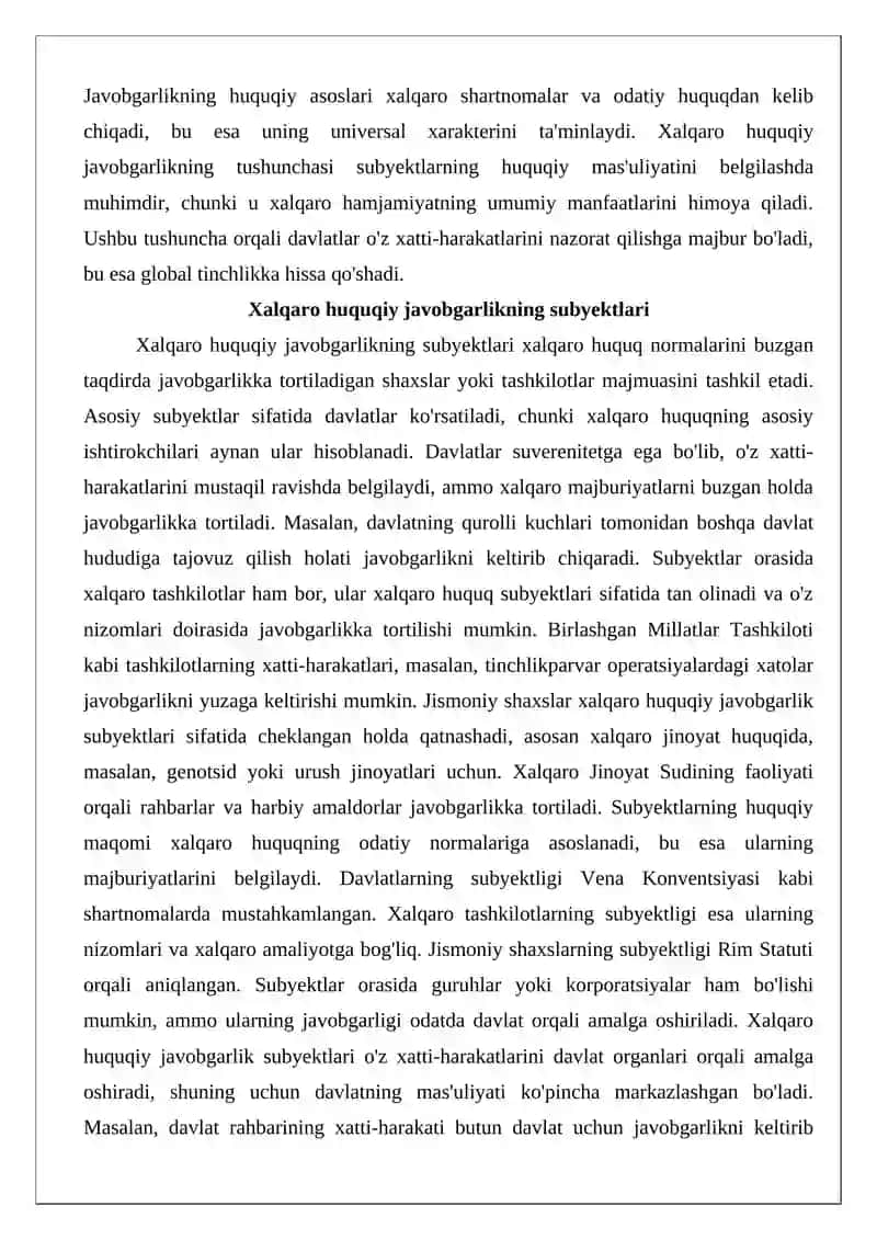Xalqaro huquqiy javobgarlik turlari va shakllari 4