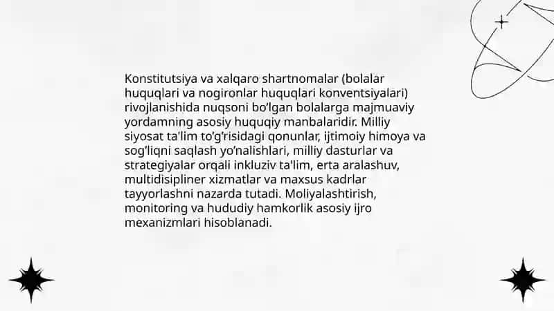 Rivojlanishida nuqsoni bo‘lgan bolalarga majmuaviy yordam 4