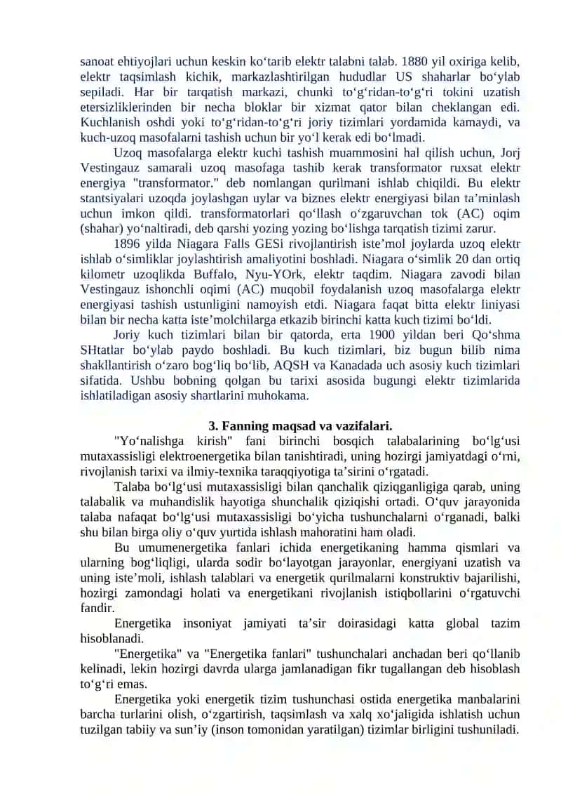 O‘ZBEKISTONDA ENERGETIKANING O‘RNI 4