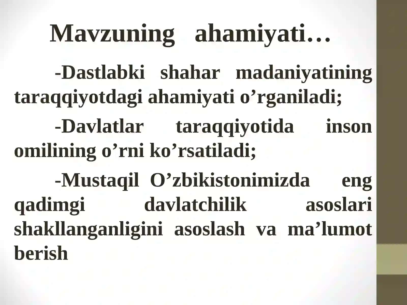 O‘zbekistonning davlatchilik tarixi 4