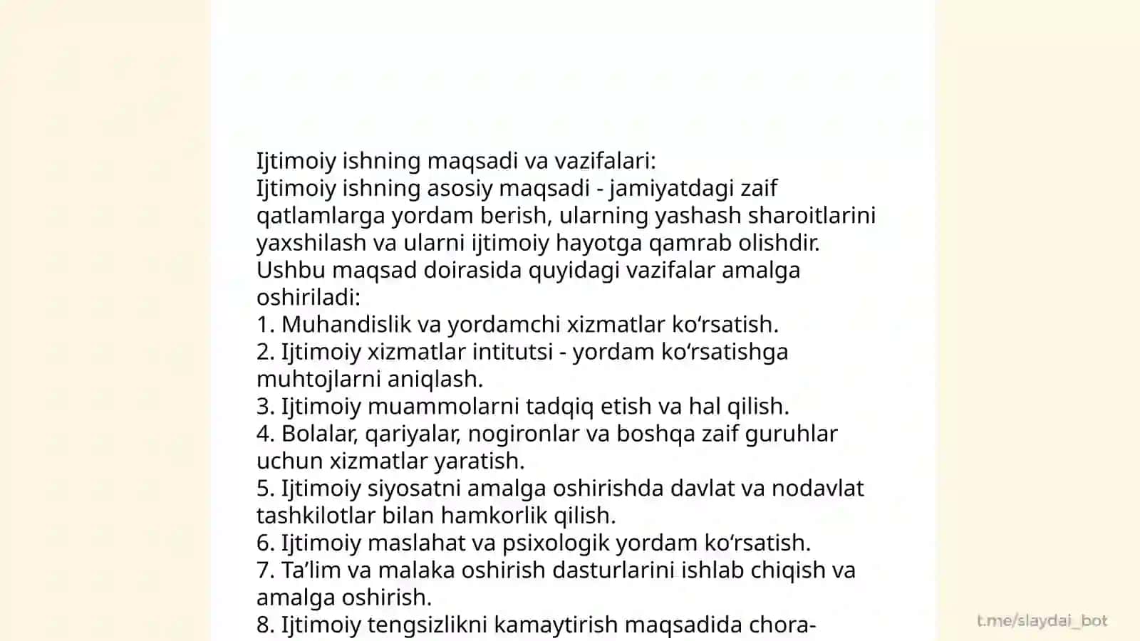 Ijtimoiy ishning mohiyati va oʻziga xos xususiyatlari 4