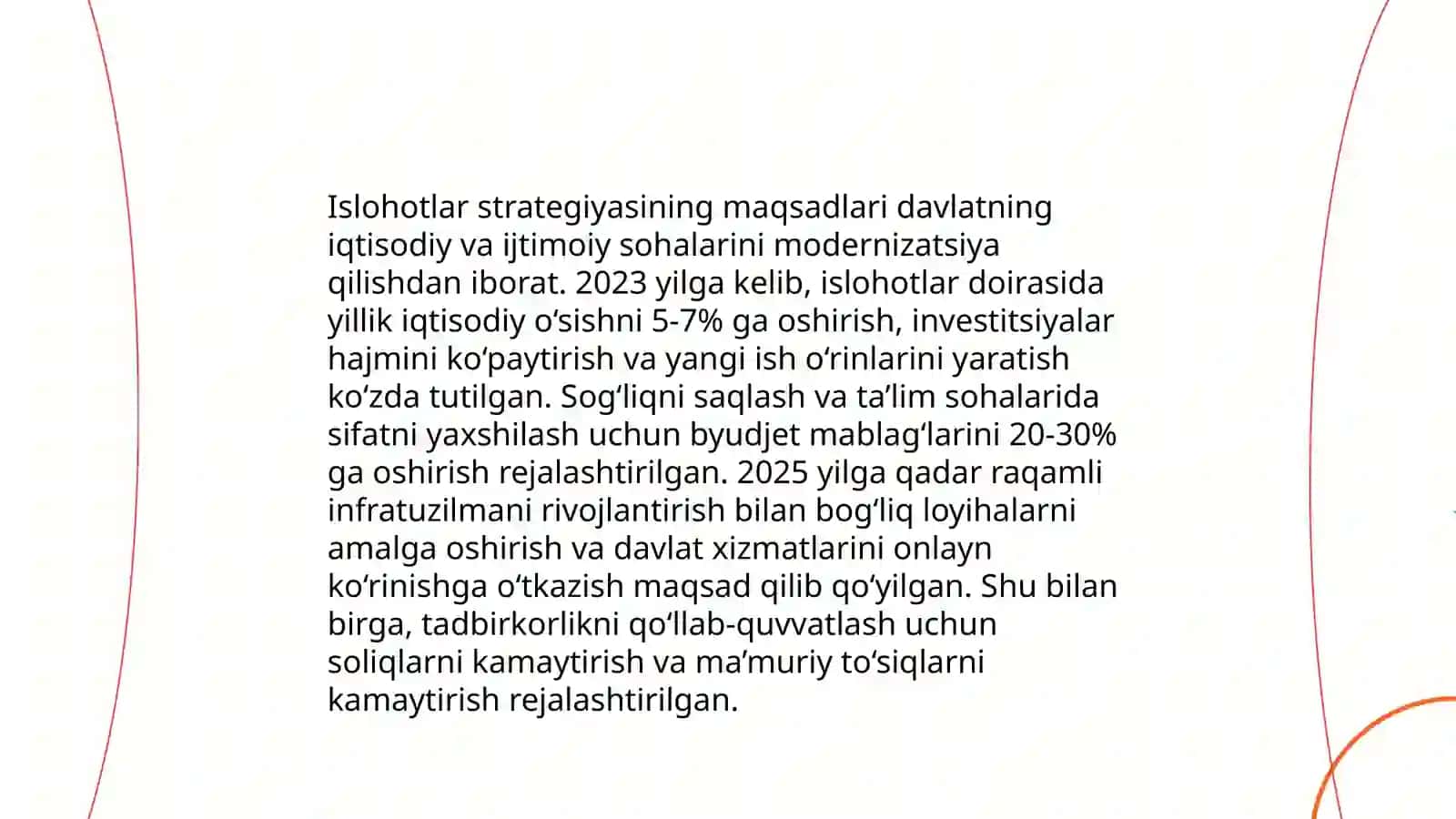 Bozor iqtisodiyotiga o’tishning milliy konsepsiyasi, islohotlar strategiyasi 4