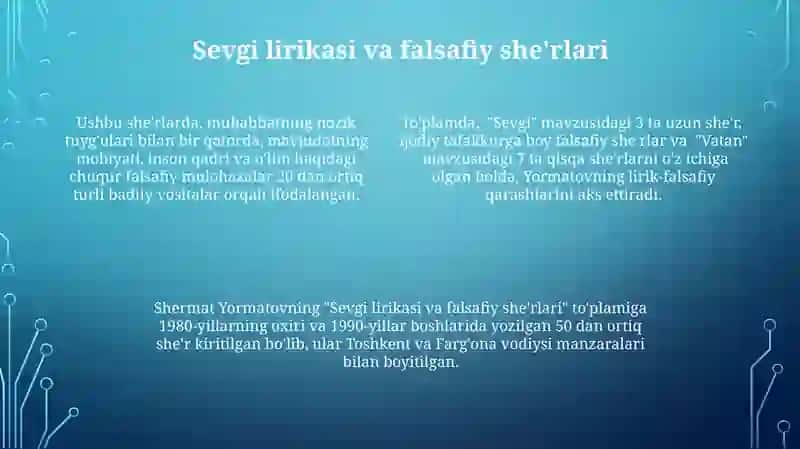 Shermat Yormatov hayoti va ijodi 4
