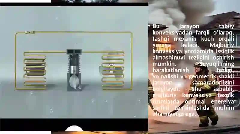 Majburiy issiqlik oqimida konvektiv issiqlik almashinuvi slayd 4