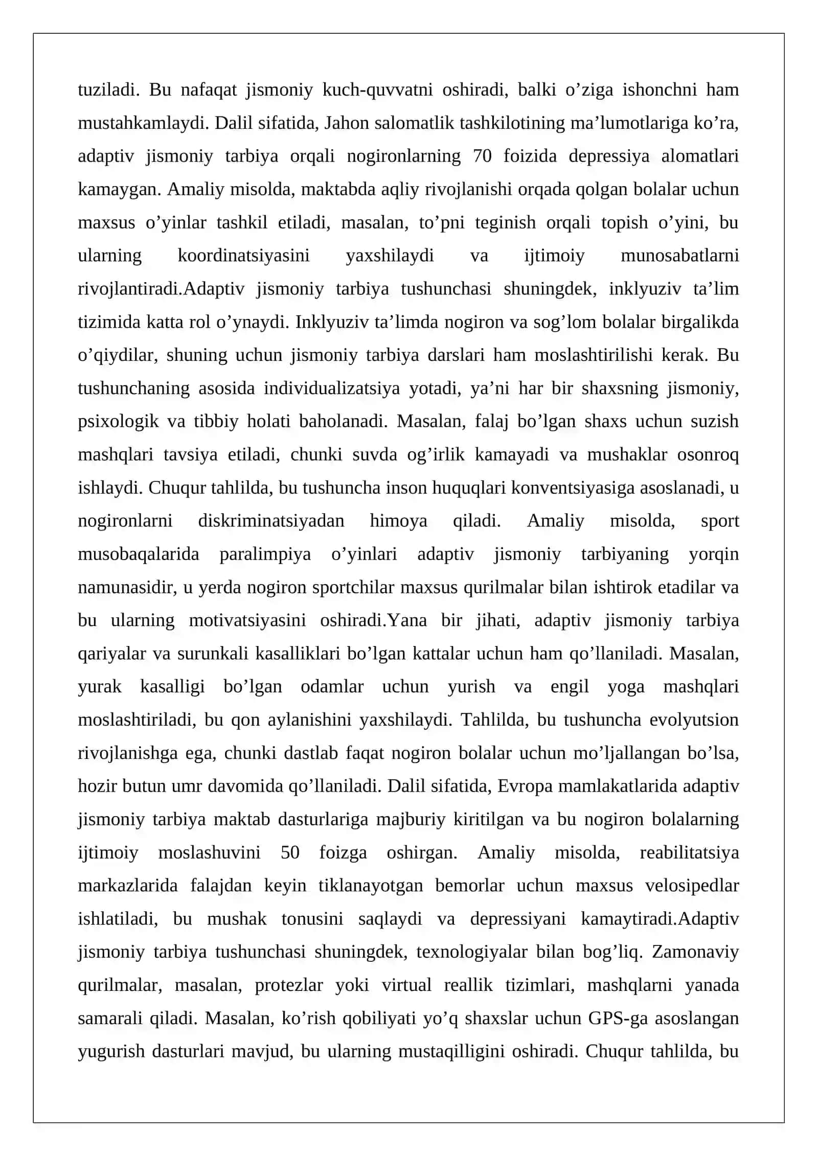 Adaptiv jismoniy tarbiyaning umumiy xususiyatlari 4