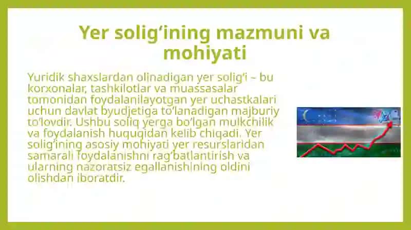 Yuridik shaxslardan olinadigan yer solig`i 4