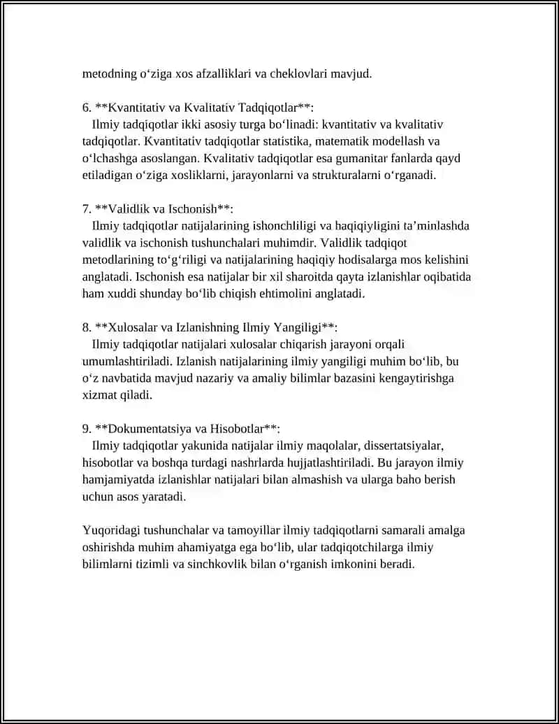 ILMIY TADQIQOT METODOLOGIYASI 4