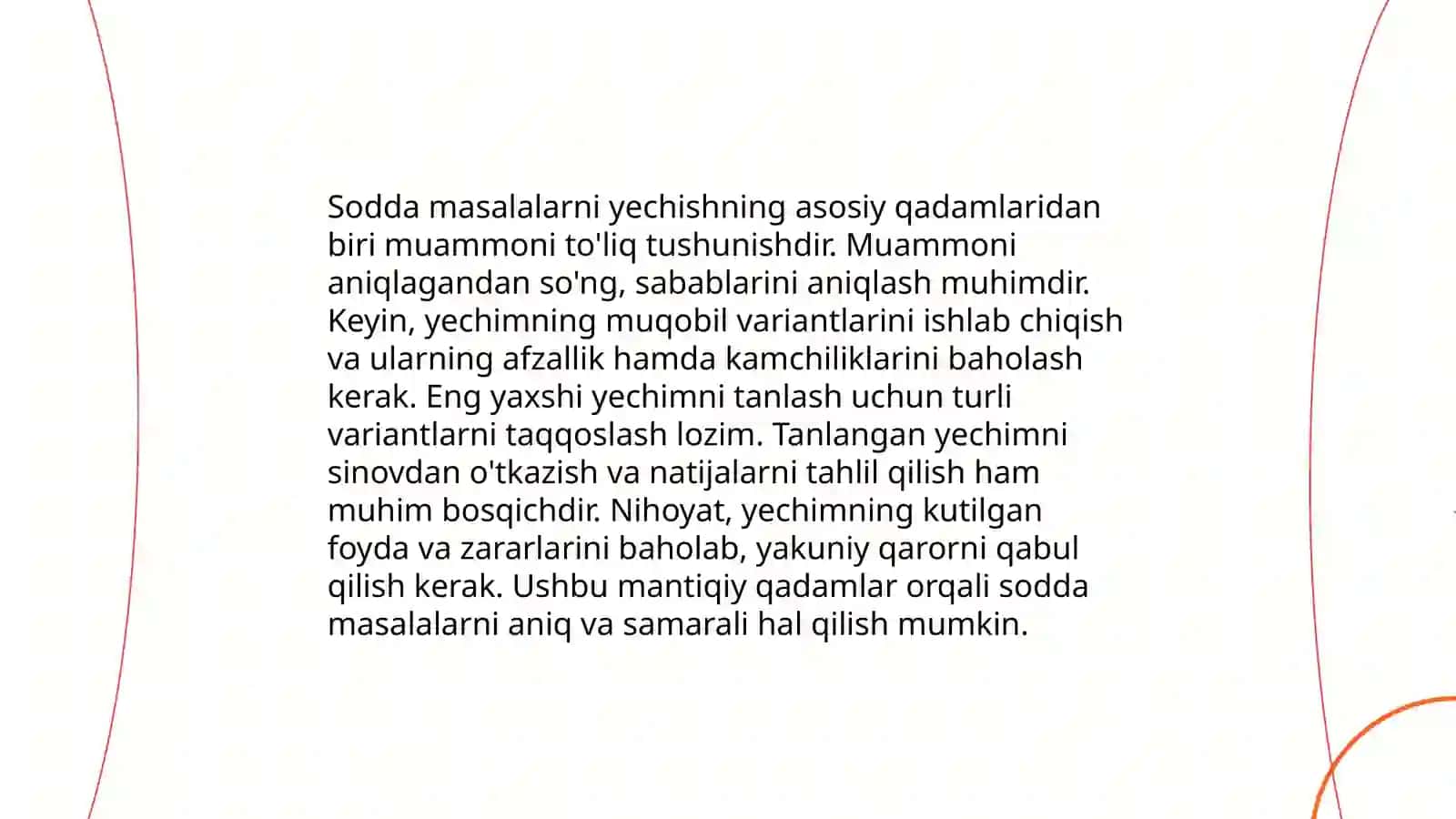 Sodda masalalar va ular ustida ishlash metodikasi 4